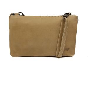 Bear Design Kleine Crossbodytas / Schoudertas Dames - Leer - Uma - Beige