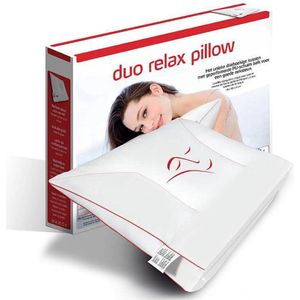 Dr.Fit Hoofdkussen - Red Duo Relax Pillow Neck - PU w/ Latex - 48 x 58 cm