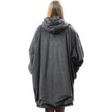 Baleine Home - Hoodie Deken - Grijs - Flanel