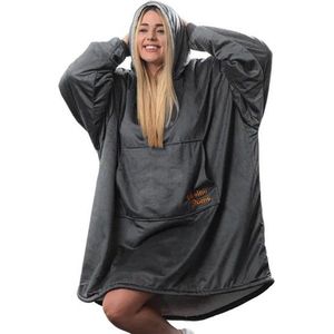 Baleine Home - Hoodie Deken - Grijs - Flanel