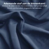 Dekbedovertrek - Blauw - Katoen - 240x220 cm