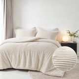 Fresh and Co - Dekbedovertrek - Groen - Microvezel - Teddy Rib