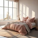 Fresh and Co - Dekbedovertrek - Wit/ Blauw/ Groen/ Taupe/ Grijs/ Roze/ Antraciet - Katoen/ Flanel