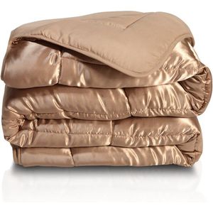 Eazy dekbed en overtrek in 1 Glans satijn 250 gsm Taupe