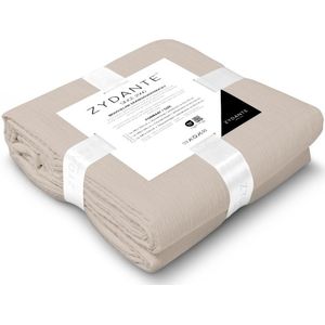 Zydante - Mousseline Dekbedovertrek - Wit/ Bruin/ Taupe/ Grijs/ Roze/ Petrol/ Off-white - Microvezel