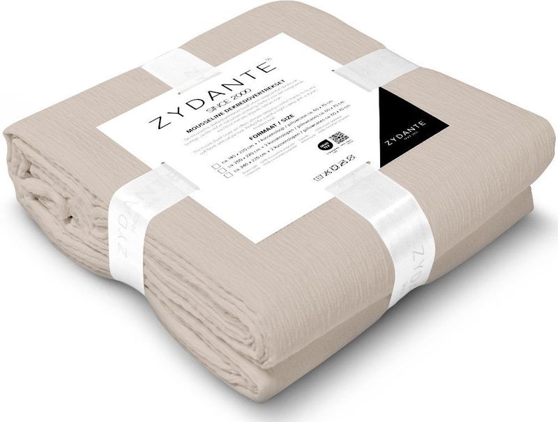 Zydante - Mousseline Dekbedovertrek - Wit/ Bruin/ Taupe/ Grijs/ Roze/ Petrol/ Off-white - Microvezel