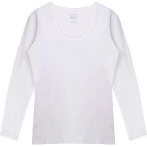 Claesen's dames Basics T-shirt (1-pack), T-shirt lange mouw, wit