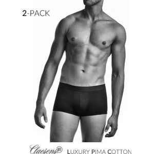 Claesen's - Heren Pima 2-Pack Short Boxer - Zwart