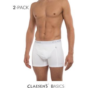 Claesen's - Boxershorts - Wit - Katoen - Verpakking van Twee