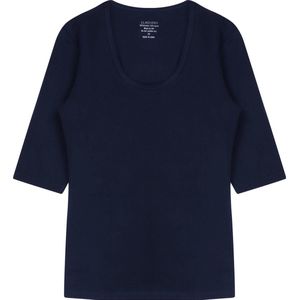 Claesen's - Basics T-shirt - Blauw - 3/4 Mouw - Dames