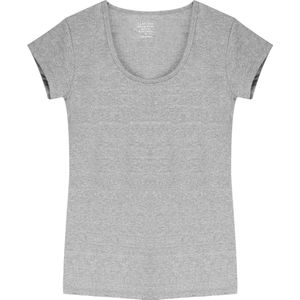 Claesen's dames Basics T-shirt (1-pack), T-shirt korte mouw, grijs