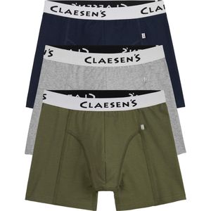 Claesen's - Basics - Boxershorts - Grijs Groen Blauw - 3-pack Katoen