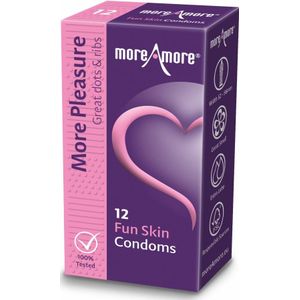 MoreAmore Condom Skin amusant 12 PCS Taille Unique E22211