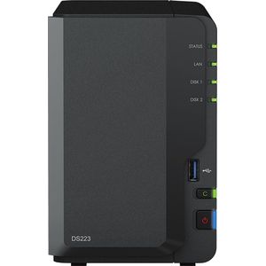 Synology - DS223 - Netwerkopslag - Rood - 16TB - 2x 8TB