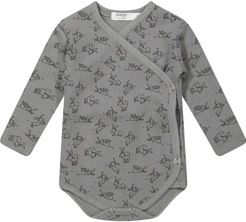 Snoozebaby - Romper - Lange Mouwen - V-hals - Katoen - All Over Print