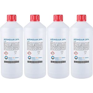 Azijnzuur 20% - Doos, 4x1 liter