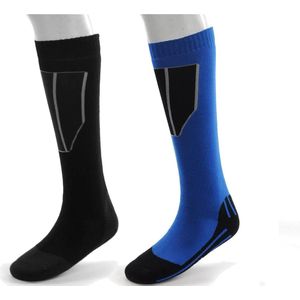 Falcon - Coolly 2pack - Heren Sokken - 35 - 38 - Zwart/Grijs/Blauw