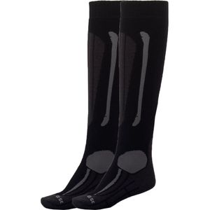 Falcon Victoria B Wintersportsokken - Maat 39-42 - Unisex - zwart/grijs