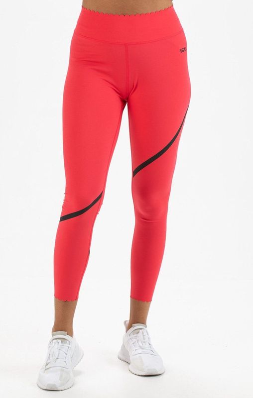 Sjeng Sports - Shiva Legging - Rood - Multistretch - Met Siliconen Streep