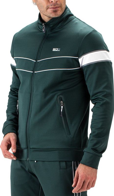Sjeng Sports Sportjack Alvar Donkergroen/Wit