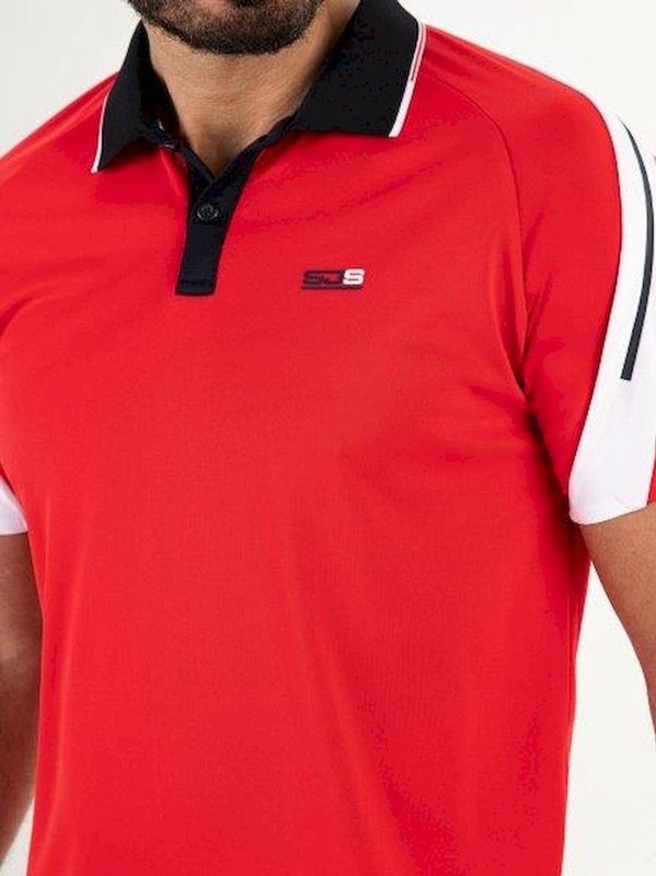 SJENG SPORTS - Cliffort - Tennis Polo Korte Mouw - Rood