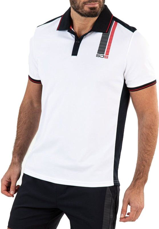 Sjeng Sports - Cisco Polo - Poloshirt - Real White - Dubbele Mesh en Jersey