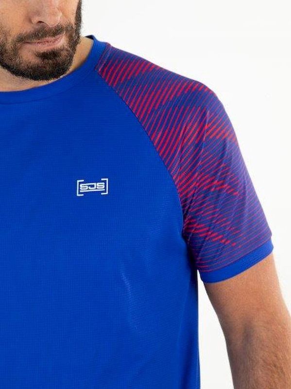 SJENG SPORTS - Mosley - Tennis T-shirt - Blauw - Korte Mouw