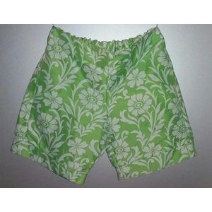 korte broek - groen - bloemen - maat 46