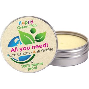 All you need Gezichtscrème Oogcrème ECO - 100% organic - 100% planet proof - biologisch - creme - biologisch - duurzame verpakking - met pure Cactusvijgolie - antirimpel - gladde huid - Happy Green Skin - duurzame groene cosmetica - Retinol