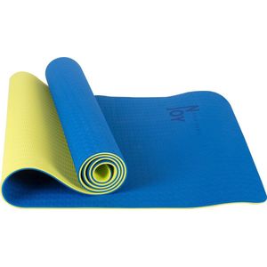 Njoy Your Sports Sportmat - Yogamat - Fitness Mat - Fitnessmat voor Thuis -  Antislip - Blauw/Geel - 183 x 61cm