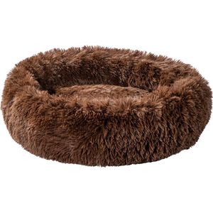 Donut hondenmand - kattenmand - Superzacht - Luxe - Wasbaar - 50cm - Bruin