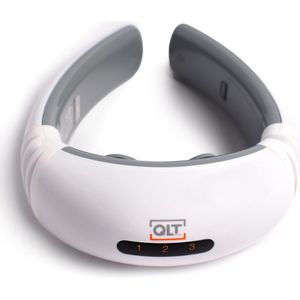 QLT Pulse Nekmassage Apparaat met 16 Standen – 6 Massagemodi en Timer - Elektrostimulatie - Effectief tegen Hoofdpijn en Duizeligheid - Wit