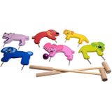 BS Toys Croquet Spel Set Kinderen - Vrolijke Diertjes - Kinderspeelgoed vanaf 3 Jaar - Buitenspeelgoed