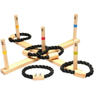 BS Toys - Ringwerpen - Buitenspeelgoed - Hout - 5 Ringen