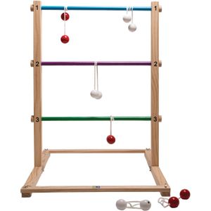 BS Toys Slingerspel - Werpspel voor Kinderen en Volwassenen - Hout - Slingerspel - Laddergolf - Buitenspeelgoed - Buitenspel - Werpspel - Buitenspeelgoed - Buitenspel - Buiten Spellen - Tuin Speelgoed