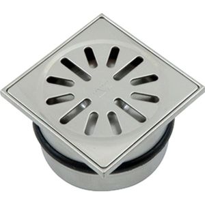Aquaberg RVS put m. mofaansl. 50mm 10x10cm m. RVS reukafsluiter en RVS reukslot 37mm