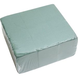 HBX Natural Living steekschuim/oase - set 3x st - groen - L20 x B10 x H7,5 cm- rechthoekig