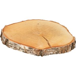 HBX Natural Living Decoratie boomschijf met schors - hout - D45 cm - rond
