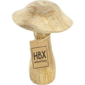 Mango hout Paddenstoel 15x10cm Mushroom Mango