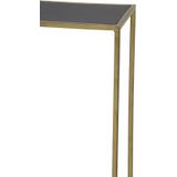 Light & Living Boca - Bijzettafel - Mat Zwart + Wash Goud - 100x25x70cm + 120x25x80cm