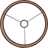 Light & Living Cilinder Lampenkap Velours - Terra - Ø35x21cm - voor Tafellampen, Staande lamp, Hanglampen