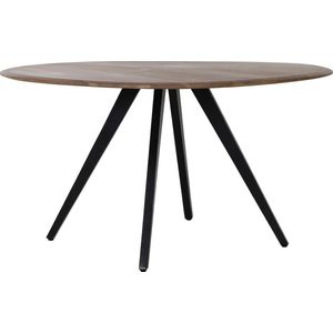 Light & Living Eettafel Mimoso - Hout/Zwart - Ø140cm - Modern,Luxe