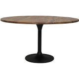 Light & Living Eettafel Biboca - Hout/Zwart - Ø120cm - Modern,Retro,Luxe