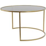 Light & Living Salontafel Duarte - Smoke Zwart/Goud - Ø65+Ø75cm - Klassiek,Luxe