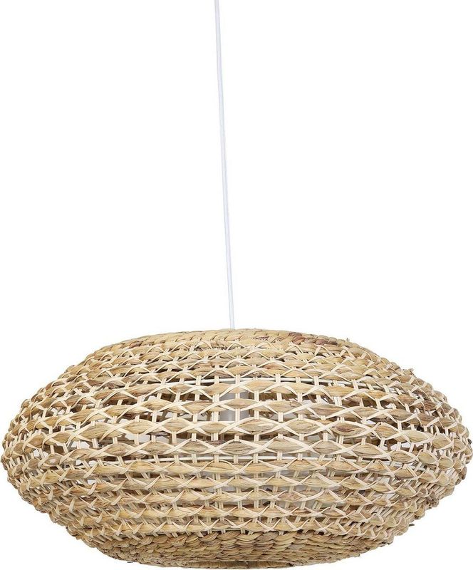 Light & Living - Tripoli - Hanglamp - Ø60x29,5cm - Rotan Naturel/Wit