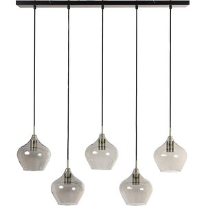 Light & Living Hanglamp Rakel - Antiek Brons - 5L 104x20x120cm - Modern - Hanglampen Eetkamer, Slaapkamer, Woonkamer