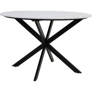 Light & Living Tomochi - Ronde Eettafel - Marmer Wit - Ø120x78 cm