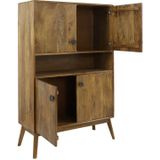 Light & Living Espita Kast met laden - Hout/Olie Bruin - 104x40x158cm