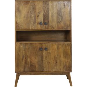 Light & Living Espita Kast met laden - Hout/Olie Bruin - 104x40x158cm