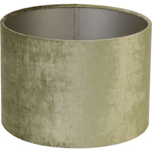 Light & Living Cilinder Lampenkap Gemstone - Olijfgroen - Ø30x21cm - Modern